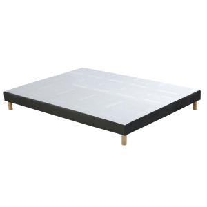 Base tapizada 140 x 190 cm terciopelo gris - SOBEK de YSMEE