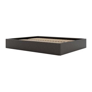 Canapé cama tapizado de tela - 160 x 200 cm - Gris antracit…