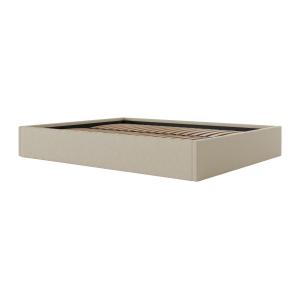 Canapé abatible de tela rizada - 160 x 200 cm - Beige - PON…