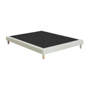 Somier decorativo tapizado 140 x 190 cm - Beige - KOZANI de…