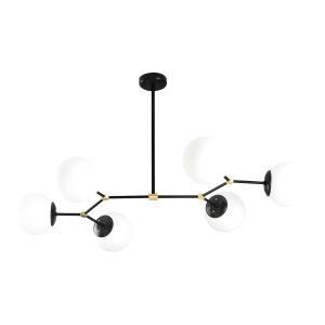 Lámpara de techo de metal 6 globos DAMAR - Ancho 100 x Alt.…