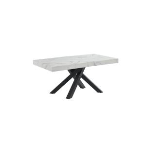 Mesa de comedor extensible de 6 a 10 cubiertos de MDF y met…