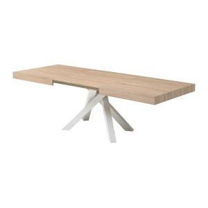 Mesa de comedor extensible de 6 a 10 personas en MDF y meta…