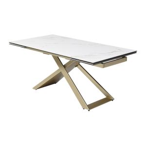Mesa extensible para 6 a 10 personas en cerámica vidrio tem…