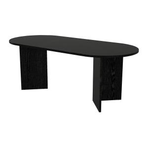 Mesa de comedor para 8 personas - Negro - TOPANIA