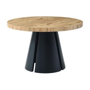 Mesa de comedor extensible 4 a 12 personas de MDF y metal n…