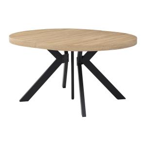 Mesa de comedor extensible 6 a 12 comensales de MDF y acero…