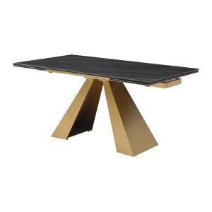 Mesa de comedor extensible 6 a 10 personas de cristal templ…