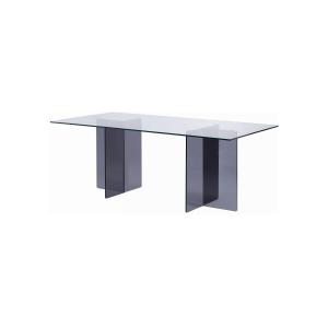 Mesa de comedor para 8 personas de vidrio templado - Transp…