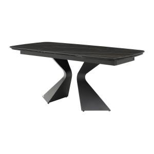 Mesa extensible de comedor para 6 a 10 personas en vidrio t…