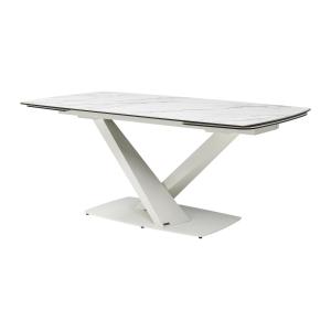 Mesa de comedor extensible de 6 a 10 personas en vidrio tem…