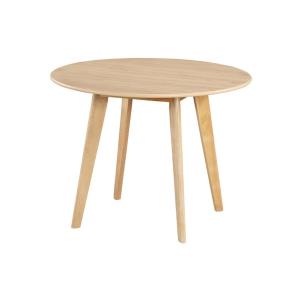 Mesa redonda ODILE - 4 cubiertos - Hevea maciza y MDF - Nat…