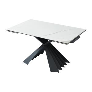Mesa de comedor extensible 4 a 8 comensales de cerámica y m…