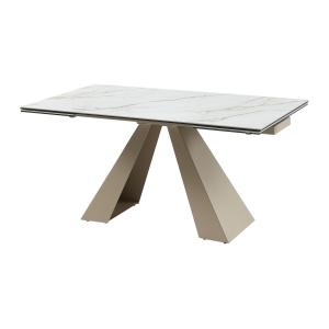 Mesa de comedor extensible 6 a 10 comensales de cerámica y…