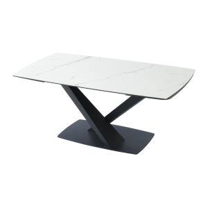 Mesa de comedor extensible 6 a 10 comensales de cerámica y…