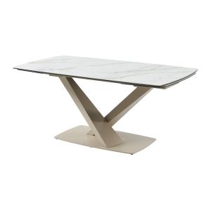 Mesa de comedor extensible 6 a 10 comensales de cerámica y…