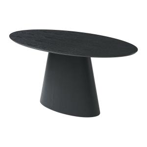 Mesa de comedor 6 cubiertos de MDF - Negro - ANTELADA