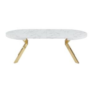 Mesa extensible de comedor para 4 a 8 personas de MDF y ace…