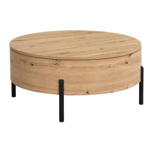 Mesa de centro con tablero giratorio y almacenamiento en MD…