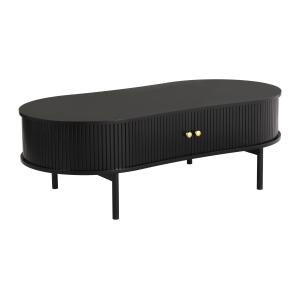 Mesa de centro con 2 puertas correderas de MDF - Negro - SE…
