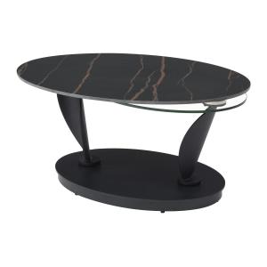 Mesa de centro con tableros pivotantes de cerámica vidrio t…