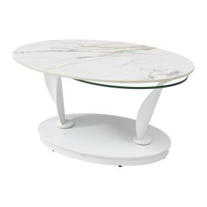 Mesa de centro con tableros pivotantes de cerámica vidrio t…
