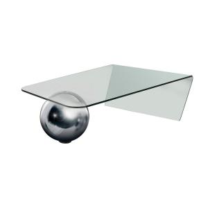 Mesa de centro MUNDO - Cristal templado y acero