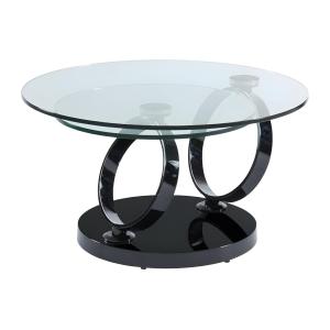 Mesa de centro con tableros pivotantes JOLINE - Cristal tem…