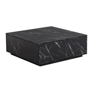 Mesa de centro con 2 cajones de MDF - Efecto mármol negro -…