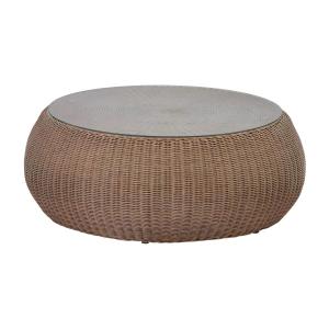Mesa de centro de jardín - Resina trenzada marrón - WHITEHE…