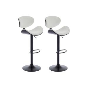 Set de 2 taburetes de bar de tela de rizo de tela chapado e…