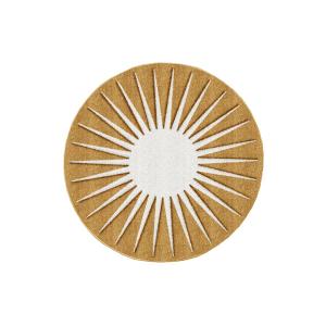 Alfombra redonda con relieve con forma de sol - D.200 cm -…