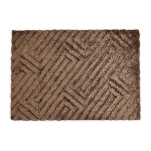 Alfombra shaggy de pelo largo en relieve - 160 x 230 cm - M…