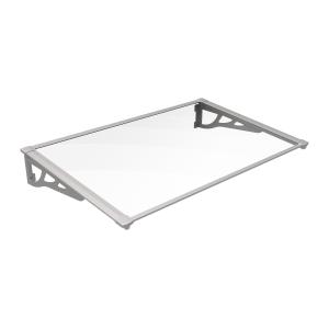 Alero KEPLER de aluminio - 120x90x22 cm - Plateado